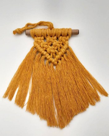 15 Μακραμε Διακοσμητικο Κιτρινο Γωνια (1)